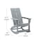 Flash Furniture Gray Modern Poly Resin Adirondack Rocking Chair JJ-C14709-GY-GG - alternate 5